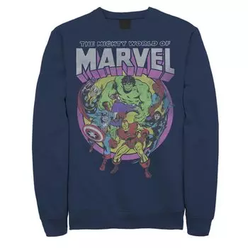 Мужской свитшот с изображением Marvel Avengers The Mighty World Of Marvel Group Shot Licensed Character