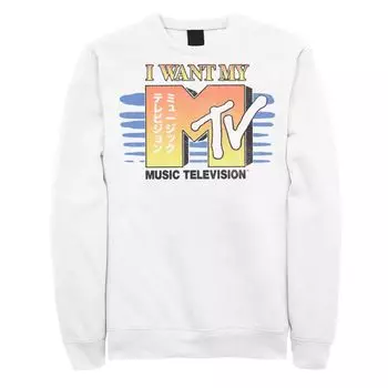 Мужской свитшот с кандзи-логотипом MTV «I Want My MTV» Licensed Character
