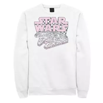 Мужской свитшот с клетчатым логотипом Star Wars Millennium Falcon Licensed Character