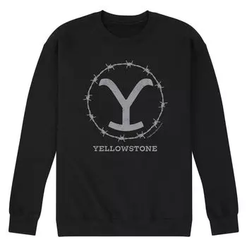 Мужской свитшот с колючей проволокой Yellowstone Licensed Character