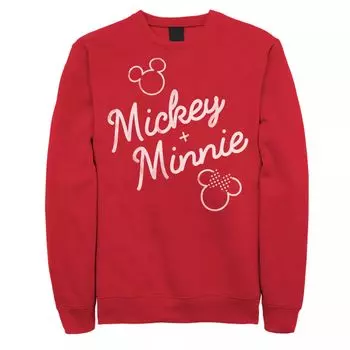 Мужской свитшот с контурным рисунком Disney Mickey Plus Minnie Mouse Licensed Character