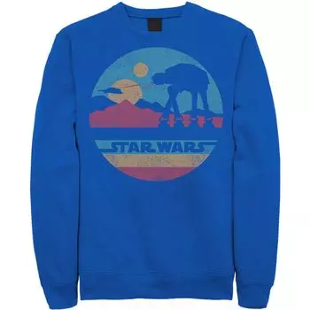 Мужской свитшот с круглым логотипом и логотипом Star Wars AT-AT Silhouette Licensed Character