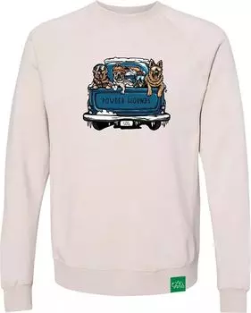 Мужской свитшот с круглым вырезом и рисунком Wild Tribute Powder Hounds