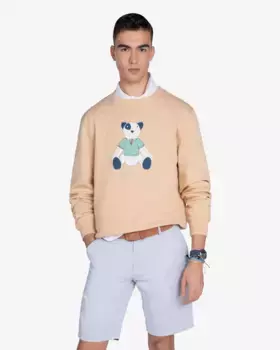 Мужской свитшот с круглым вырезом и рисунком спереди Harper & Neyer, цвет Crudo