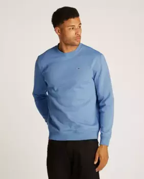 Мужской свитшот с круглым вырезом обычного кроя Tommy Jeans, синий