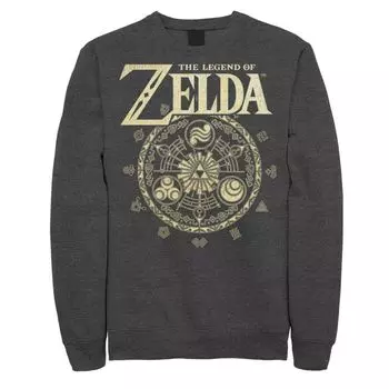 Мужской свитшот с круговой эмблемой и логотипом The Legend Of Zelda Licensed Character