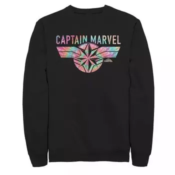 Мужской свитшот с логотипом Captain Marvel Tie Dyed Licensed Character