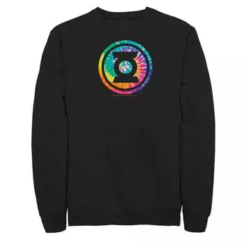 Мужской свитшот с логотипом DC Comics Green Lantern Tie Dye, Black Licensed Character, черный