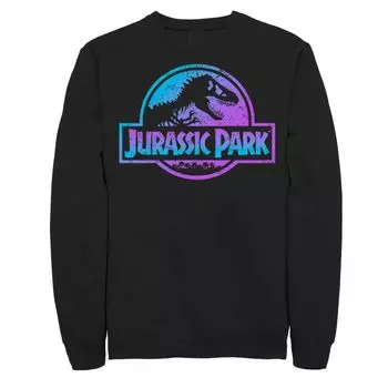 Мужской свитшот с логотипом Fossil синего и фиолетового цвета с парком Юрского периода Licensed Character