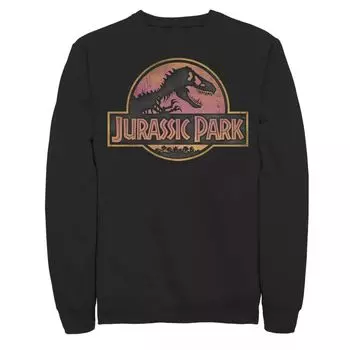 Мужской свитшот с логотипом Jurassic Park и закатом Licensed Character