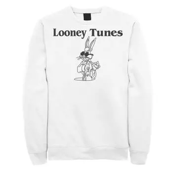 Мужской свитшот с логотипом Looney Tunes Bugs Bunny Line Art Licensed Character