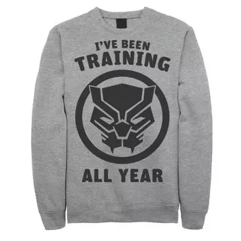 Мужской свитшот с логотипом Marvel Avengers Black Panther Training круглый год Licensed Character