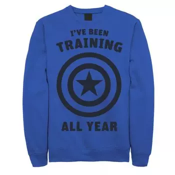 Мужской свитшот с логотипом Marvel Avengers Captain America Training круглый год Licensed Character