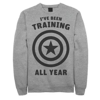 Мужской свитшот с логотипом Marvel Avengers Captain America Training круглый год Licensed Character