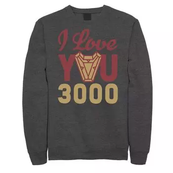 Мужской свитшот с логотипом Marvel Avengers: Endgame Iron Man I Love You 3000 Licensed Character