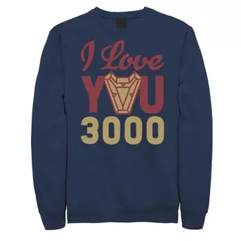Мужской свитшот с логотипом Marvel Avengers: Endgame Iron Man I Love You 3000 Licensed Character, синий