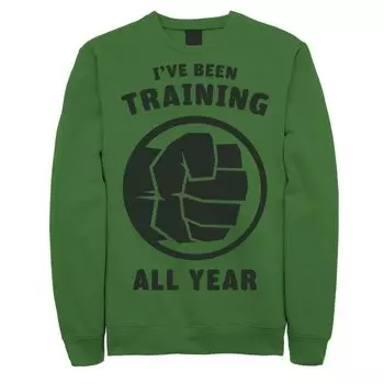 Мужской свитшот с логотипом Marvel Avengers Hulk I've Been Train All Year Licensed Character