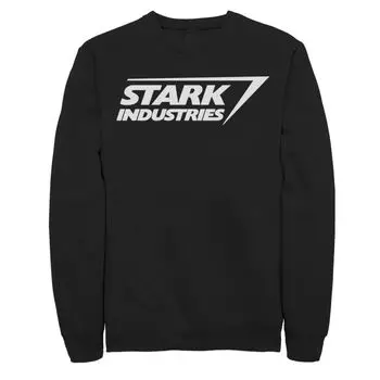 Мужской свитшот с логотипом Marvel Iron Man Stark Industries Licensed Character, черный