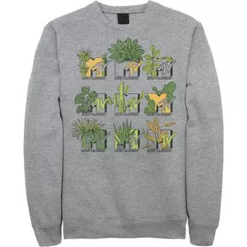 Мужской свитшот с логотипом MTV Mtve Succulents Plants Licensed Character