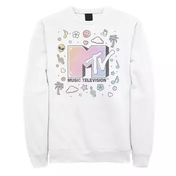 Мужской свитшот с логотипом MTV Music Television Doodles Licensed Character