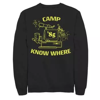 Мужской свитшот с логотипом Netflix Stranger Things Camp Know Where '85 Licensed Character