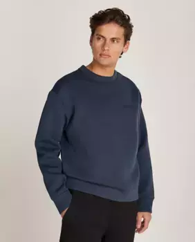 Мужской свитшот с логотипом Spacer Calvin Klein, темно-синий