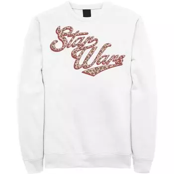 Мужской свитшот с логотипом Star Wars Cursive Cheetah Licensed Character, белый