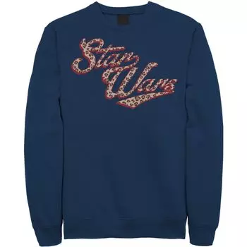 Мужской свитшот с логотипом Star Wars Cursive Cheetah Licensed Character, синий