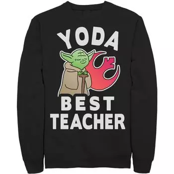 Мужской свитшот с логотипом Star Wars Yoda Best Teacher Rebel Licensed Character
