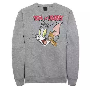 Мужской свитшот с логотипом Tom And Jerry Simple Portrait Licensed Character
