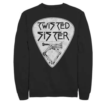 Мужской свитшот с логотипом Twisted Sister и изображением гитары Licensed Character