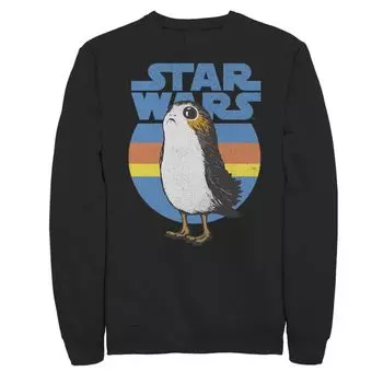 Мужской свитшот с логотипом в ретро-полоску Last Jedi Porg Star Wars