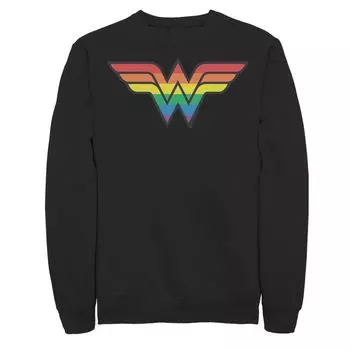 Мужской свитшот с логотипом Wonder Woman в радужную полоску Licensed Character
