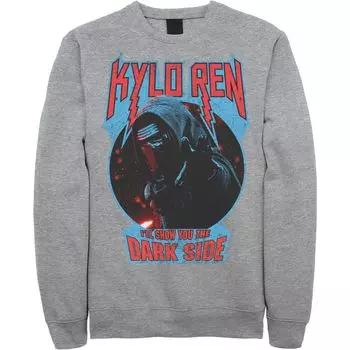 Мужской свитшот с металлической надписью Star Wars Kylo Ren Show You The Dark Side Licensed Character