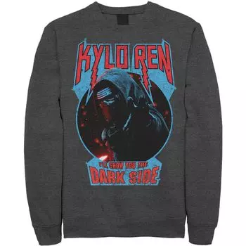 Мужской свитшот с металлической надписью Star Wars Kylo Ren Show You The Dark Side Licensed Character