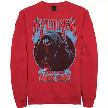 Мужской свитшот с металлической надписью Star Wars Kylo Ren Show You The Dark Side, Red Licensed Character, красный