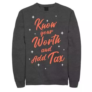 Мужской свитшот с надписью Fifth Sun Know Your Worth Licensed Character