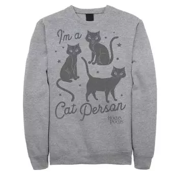 Мужской свитшот с надписью Hocus Pocus Cat Person Licensed Character