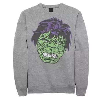 Мужской свитшот с наполнением и наполнителем Marvel Hulk St. Patty's Head Licensed Character