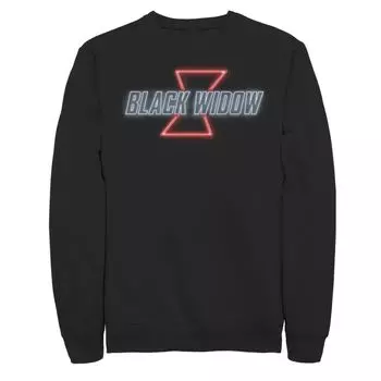 Мужской свитшот с неоновым логотипом Marvel Black Widow Licensed Character