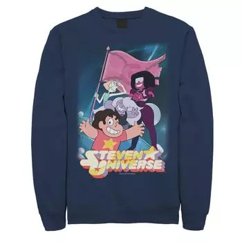 Мужской свитшот с плакатом и флагом команды Cartoon Network Steven Universe Licensed Character, синий