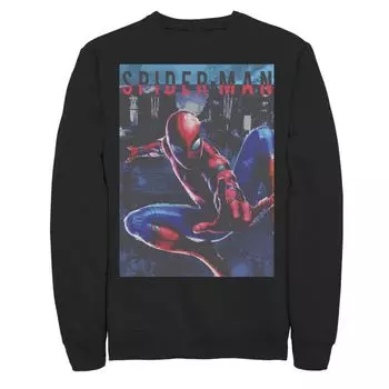 Мужской свитшот с плакатом Swinging City Marvel Spider-Man Licensed Character