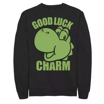 Мужской свитшот с подвеской Nintendo Super Mario St. Patty's Yoshi Good Luck Licensed Character