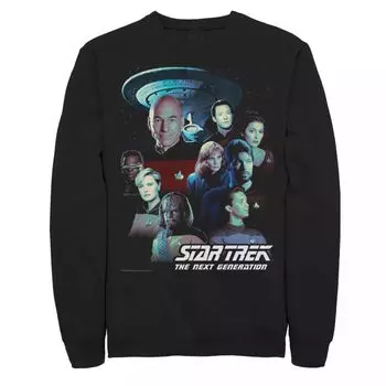 Мужской свитшот с портретами экипажа Star Trek Next Generation Licensed Character