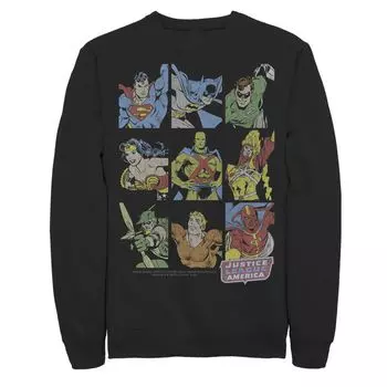 Мужской свитшот с портретными вставками и вставками в стиле DC Comics «Лига Справедливости Америки» Licensed Character