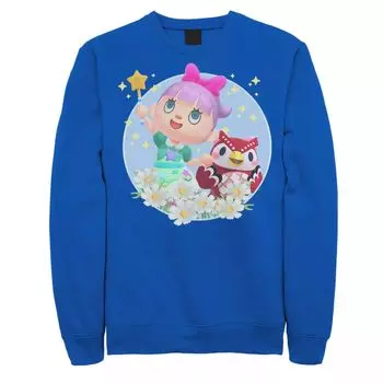 Мужской свитшот с портретом Animal Crossing New Horizons Villager & Celeste Licensed Character