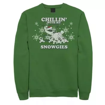 Мужской свитшот с портретом Disney Frozen Olaf Chillin' With My Snowgies