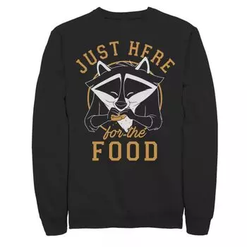 Мужской свитшот с портретом Disney Покахонтас Мико Just Here For The Food Licensed Character, черный