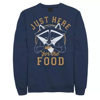 Мужской свитшот с портретом Disney Покахонтас Мико Just Here For The Food Licensed Character, синий