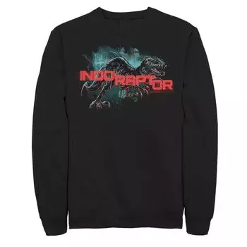 Мужской свитшот с портретом Jurassic World Indo Raptor Splatter, Black Licensed Character, черный